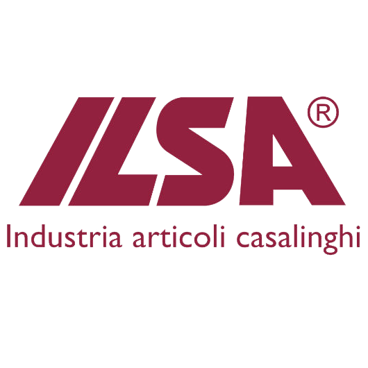 ILSA logo, Italian manufacturer of stainless steel stovetop and Napoletana coffee makers since 1946