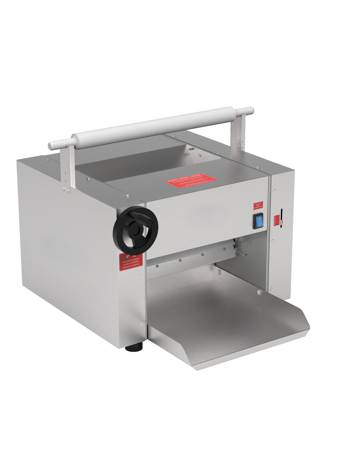 Dough Sheeter Ampto Countertop Dough Roller & Sheeter, 16 In. Roll Width, 16 Lb Capacity, CLM-390