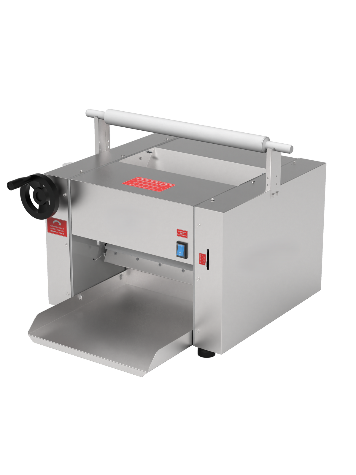 Dough Sheeter Ampto Countertop Dough Roller & Sheeter, 16 In. Roll Width, 16 Lb Capacity, CLM-390
