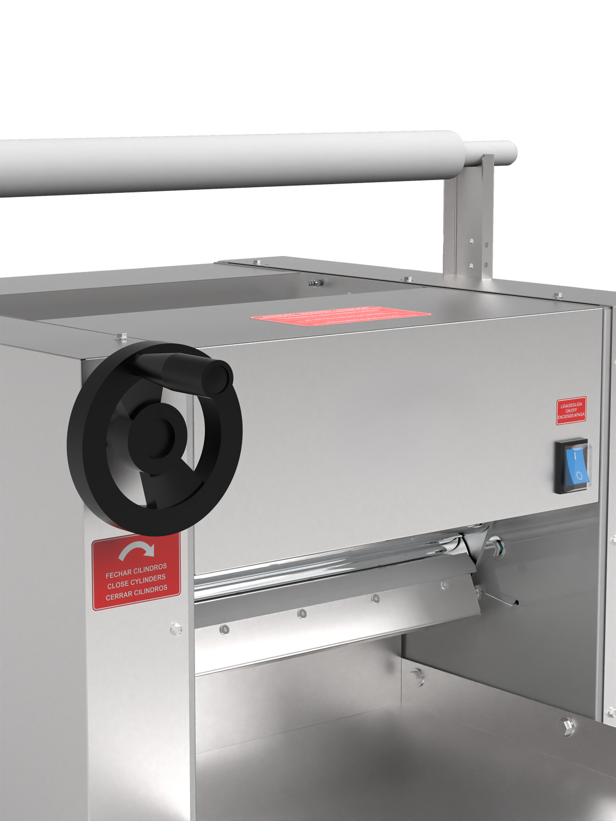 Dough Sheeter Ampto Countertop Dough Roller & Sheeter, 16 In. Roll Width, 16 Lb Capacity, CLM-390