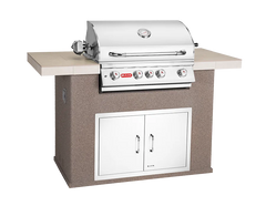 Outdoor Kitchen Island Bull Master Q Outdoor Kitchen Island, 75,000 BTU Angus 4-Burner Grill, 31004