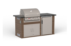Outdoor Kitchen Island Bull Power Q Outdoor Island Kitchen, 75,000 BTU Angus Grill & Refrigerator, 31006