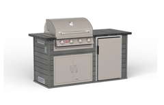 Outdoor Kitchen Island Bull Power Q Outdoor Island Kitchen, 75,000 BTU Angus Grill & Refrigerator, 31006