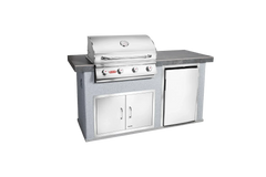 Outdoor Kitchen Island Bull Power Q Outdoor Island Kitchen, 75,000 BTU Angus Grill & Refrigerator, 31006