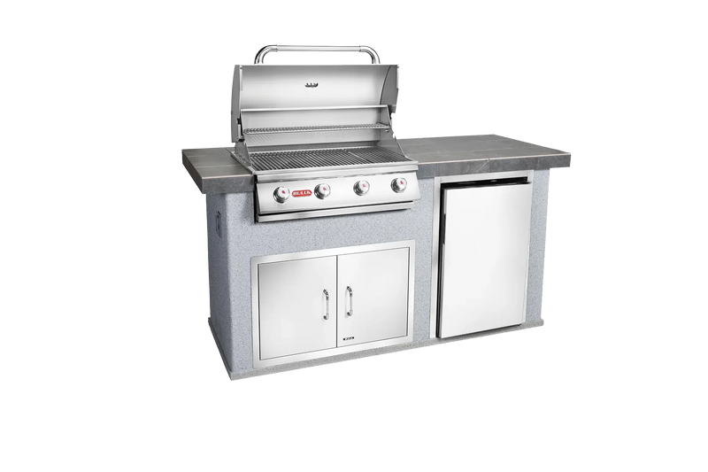 Outdoor Kitchen Island Bull Power Q Outdoor Island Kitchen, 75,000 BTU Angus Grill & Refrigerator, 31006