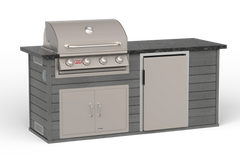Outdoor Kitchen Island Bull 96" Outdoor Kitchen Island, 75,000 BTU Angus Grill & 4.4 Cu. Ft. Refrigerator, 31010
