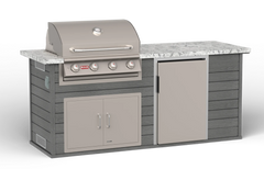 Outdoor Kitchen Island Bull 96" Outdoor Kitchen Island, 75,000 BTU Angus Grill & 4.4 Cu. Ft. Refrigerator, 31010