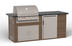 Outdoor Kitchen Island Bull 96" Outdoor Kitchen Island, 75,000 BTU Angus Grill & 4.4 Cu. Ft. Refrigerator, 31010