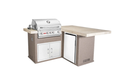 Outdoor Kitchen Island Bull Little Q Compact Outdoor Kitchen, 75,000 BTU Angus Grill & Refrigerator, 31046