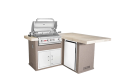 Outdoor Kitchen Island Bull Little Q Compact Outdoor Kitchen, 75,000 BTU Angus Grill & Refrigerator, 31046