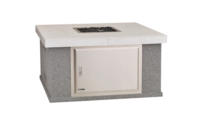 Gas Fire Pit Bull Small Square Gas Fire Pit, 35,000 BTU Stainless Burner, 43" x 43", Liquid Propane, 31125