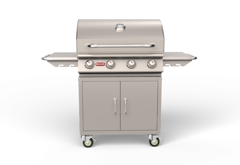 Freestanding Gas Grill Bull 30" Outlaw Complete Cart 4-Burner Gas Grill, 60,000 BTU, 304 Stainless, 26001 / 26002