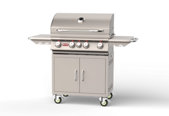 Freestanding Gas Grill Bull 30" Angus Premium Complete Cart Gas Grill, 75,000 BTU with Infrared Back Burner, 44000 / 44001