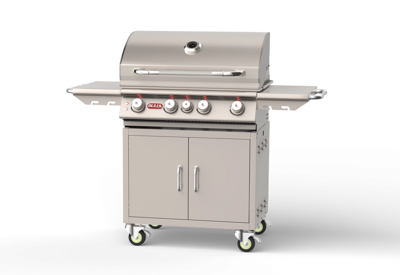 Freestanding Gas Grill Bull 30" Angus Premium Complete Cart Gas Grill, 75,000 BTU with Infrared Back Burner, 44000 / 44001