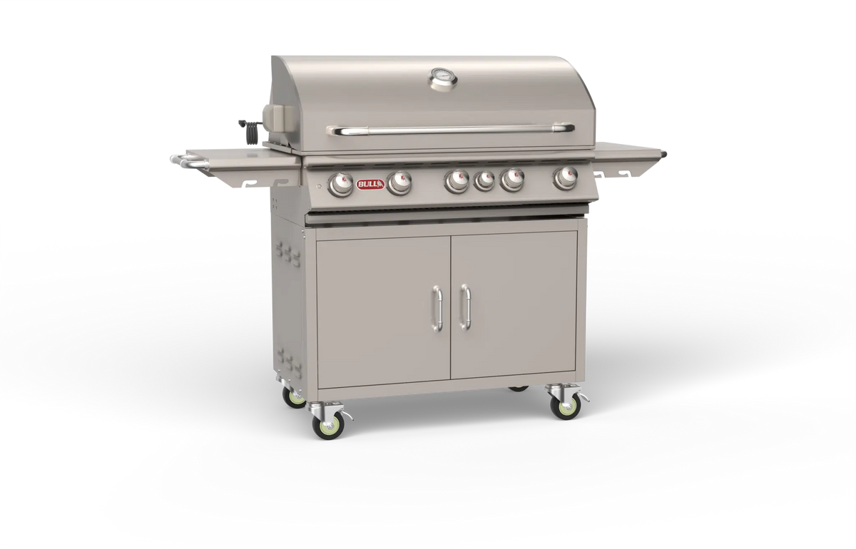 Freestanding Gas Grill Bull 38" Brahma Complete Cart 5-Burner Gas Grill, 90,000 BTU with Infrared Back Burner, 55000 / 55001