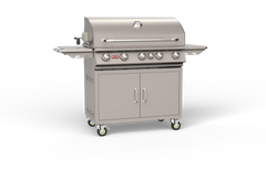 Freestanding Gas Grill Bull 38" Brahma Complete Cart 5-Burner Gas Grill, 90,000 BTU with Infrared Back Burner, 55000 / 55001