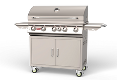 Freestanding Gas Grill Bull 38" Brahma Complete Cart 5-Burner Gas Grill, 90,000 BTU with Infrared Back Burner, 55000 / 55001