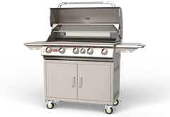 Freestanding Gas Grill Bull 38" Brahma Complete Cart 5-Burner Gas Grill, 90,000 BTU with Infrared Back Burner, 55000 / 55001