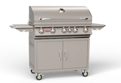 Freestanding Gas Grill Bull 38" Brahma Complete Cart 5-Burner Gas Grill, 90,000 BTU with Infrared Back Burner, 55000 / 55001