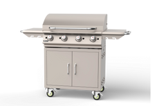 Freestanding Gas Griddle Bull 30" Griddle Complete Cart, 60,000 BTU Chromium-Plated Flat Top, 73010 / 73011