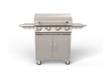 Freestanding Gas Griddle Bull 30" Griddle Complete Cart, 60,000 BTU Chromium-Plated Flat Top, 73010 / 73011