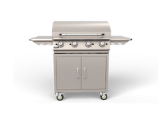 Freestanding Gas Griddle Bull 30" Griddle Complete Cart, 60,000 BTU Chromium-Plated Flat Top, 73010 / 73011