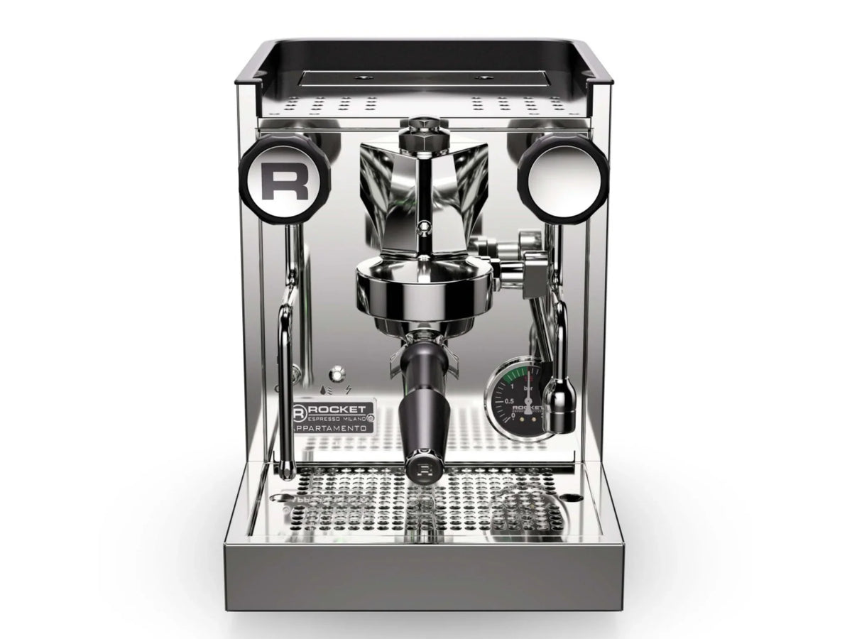 Rocket Espresso Appartamento TCA Espresso Machine - Shiny Steel with White Circles - FPCG01091SK-001