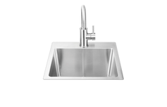 Outdoor Kitchen Sink Bull 18" Premium 304 Stainless Steel Dual Mount Outdoor Sink with Faucet, 12515