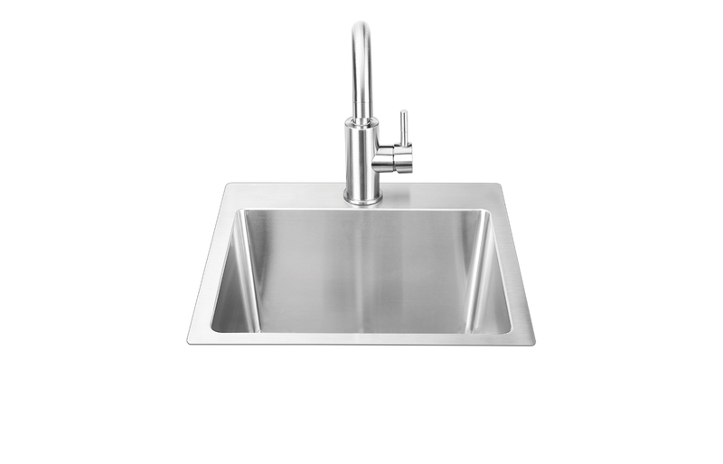 Outdoor Kitchen Sink Bull 18" Premium 304 Stainless Steel Dual Mount Outdoor Sink with Faucet, 12515