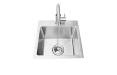 Outdoor Kitchen Sink Bull 15" Premium 304 Stainless Steel Dual Mount Outdoor Sink with Faucet, 12516