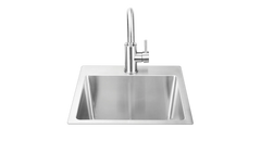 Outdoor Kitchen Sink Bull 15" Premium 304 Stainless Steel Dual Mount Outdoor Sink with Faucet, 12516