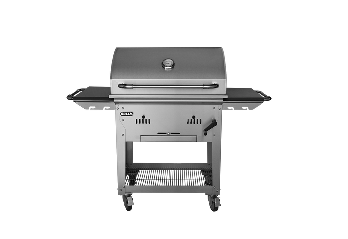 Charcoal Grill Bull Bison Premium Complete Cart Charcoal Grill, 304 Stainless Steel, 575 Sq. In., 88000
