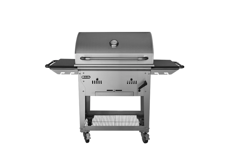 Charcoal Grill Bull Bison Premium Complete Cart Charcoal Grill, 304 Stainless Steel, 575 Sq. In., 88000