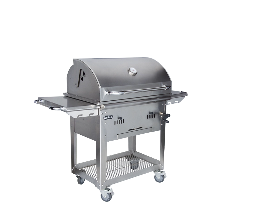 Charcoal Grill Bull Bison Premium Complete Cart Charcoal Grill, 304 Stainless Steel, 575 Sq. In., 88000