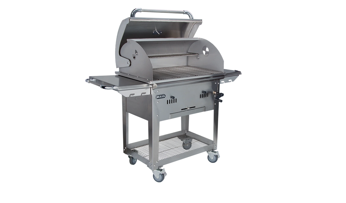 Charcoal Grill Bull Bison Premium Complete Cart Charcoal Grill, 304 Stainless Steel, 575 Sq. In., 88000