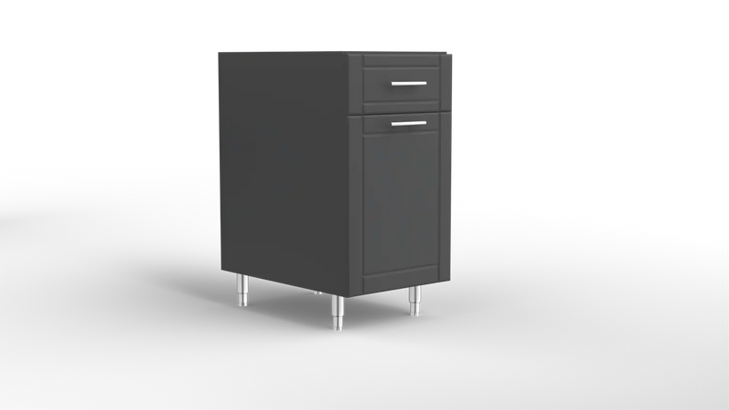 Outdoor Kitchen Cabinet Bull DuraCabinet 18" Dual Waste Basket Base Cabinet with Drawer, Marine HDPE, 15794