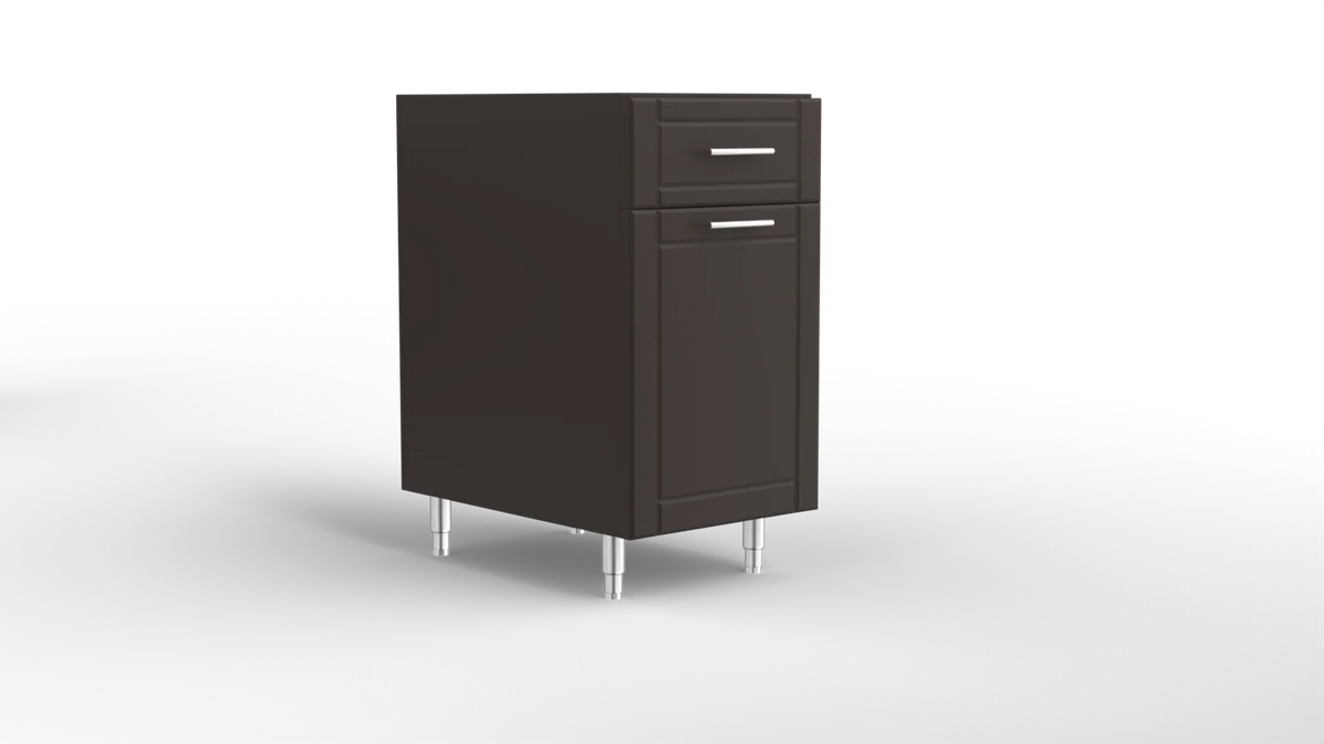Outdoor Kitchen Cabinet Bull DuraCabinet 18" Dual Waste Basket Base Cabinet with Drawer, Marine HDPE, 15794