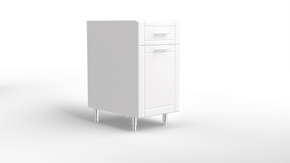 Outdoor Kitchen Cabinet Bull DuraCabinet 18" Dual Waste Basket Base Cabinet with Drawer, Marine HDPE, 15794