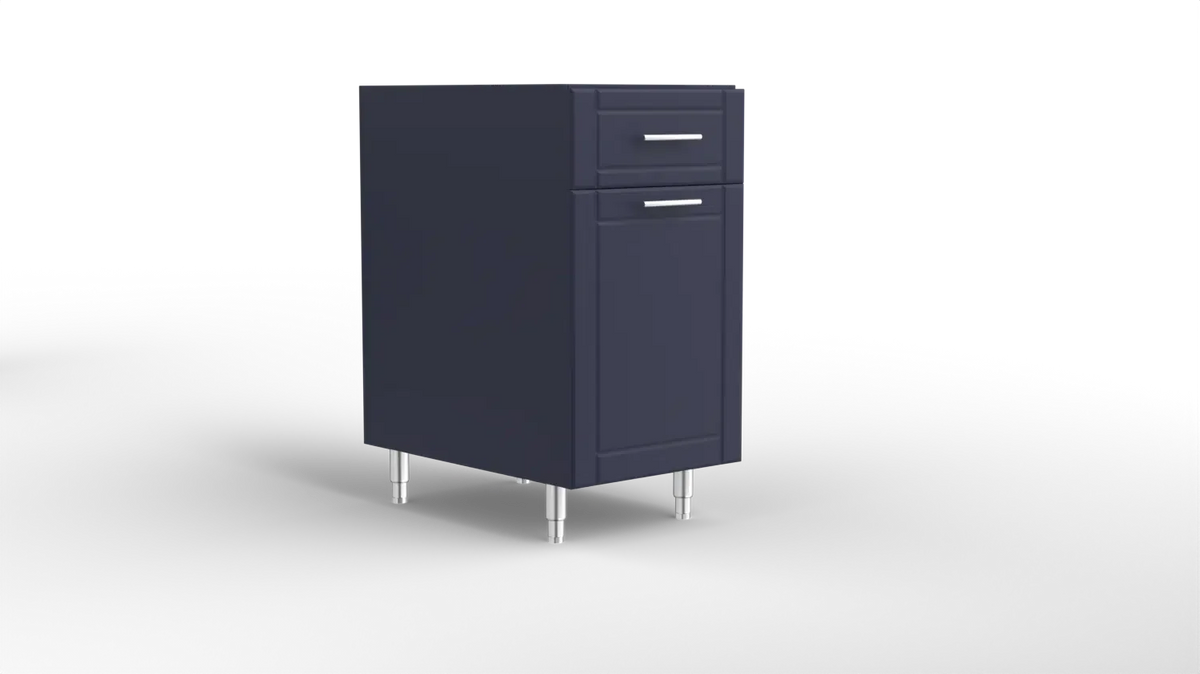 Outdoor Kitchen Cabinet Bull DuraCabinet 18" Dual Waste Basket Base Cabinet with Drawer, Marine HDPE, 15794