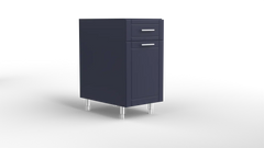 Outdoor Kitchen Cabinet Bull DuraCabinet 18" Dual Waste Basket Base Cabinet with Drawer, Marine HDPE, 15794