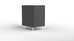Outdoor Kitchen Cabinet Bull DuraCabinet 21" Outdoor Sink Base Cabinet with Left Hinge Door, Marine HDPE, 15831
