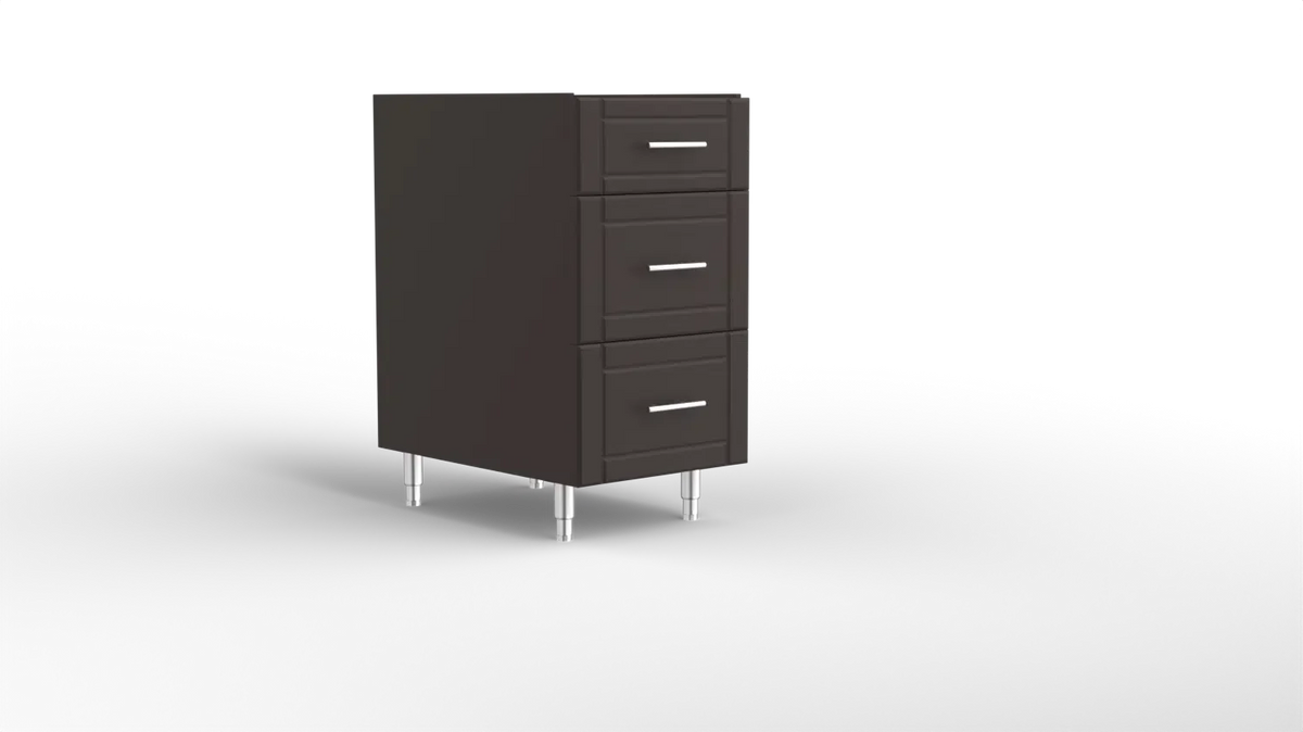 Outdoor Kitchen Cabinet Bull DuraCabinet 18" Three Drawer Outdoor Kitchen Base Cabinet, Marine HDPE, 15835