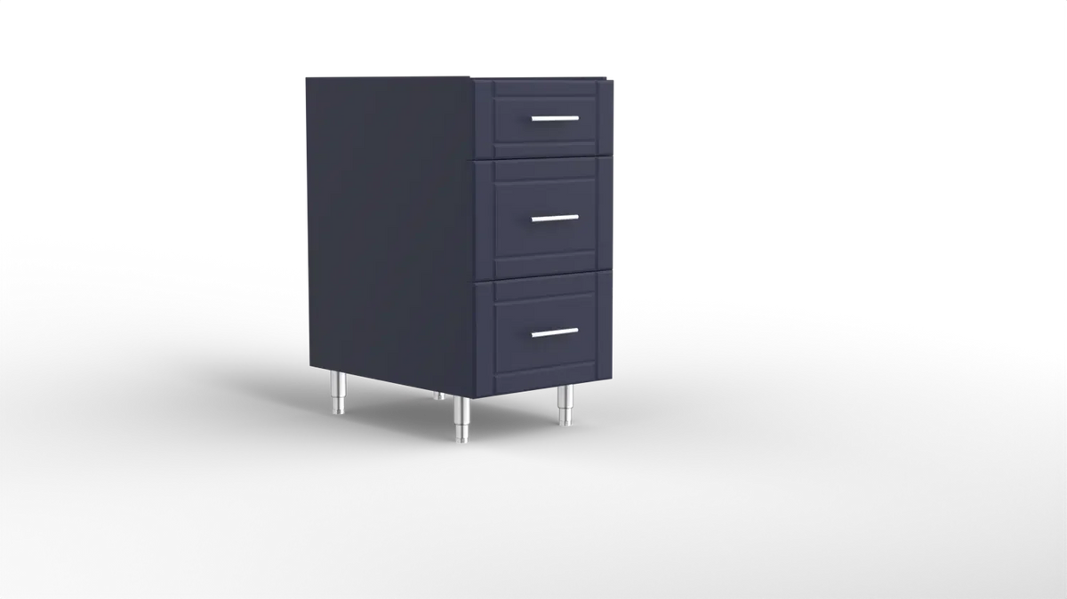 Outdoor Kitchen Cabinet Bull DuraCabinet 18" Three Drawer Outdoor Kitchen Base Cabinet, Marine HDPE, 15835