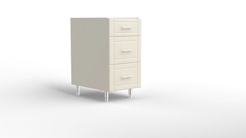 Outdoor Kitchen Cabinet Bull DuraCabinet 18" Three Drawer Outdoor Kitchen Base Cabinet, Marine HDPE, 15835