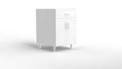 Outdoor Kitchen Cabinet Bull DuraCabinet 24" Two Door Outdoor Base Cabinet with Drawer, Marine HDPE, 15869
