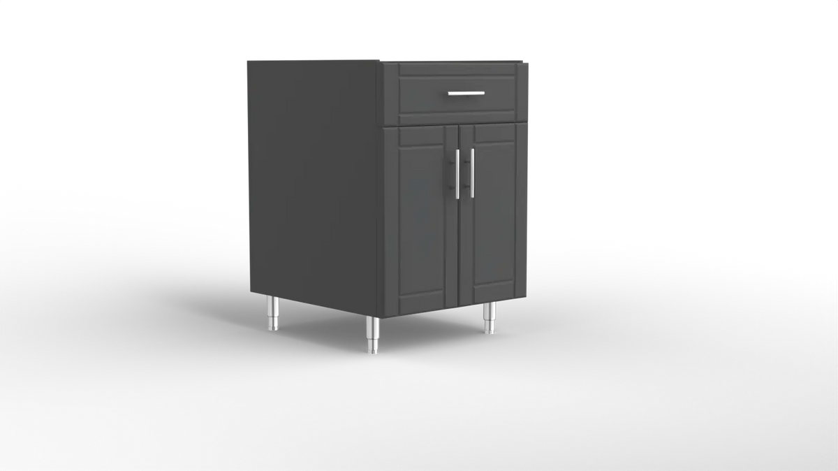 Outdoor Kitchen Cabinet Bull DuraCabinet 24" Two Door Outdoor Base Cabinet with Drawer, Marine HDPE, 15869