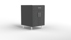 Outdoor Kitchen Cabinet Bull DuraCabinet 24" Two Door Outdoor Base Cabinet with Drawer, Marine HDPE, 15869