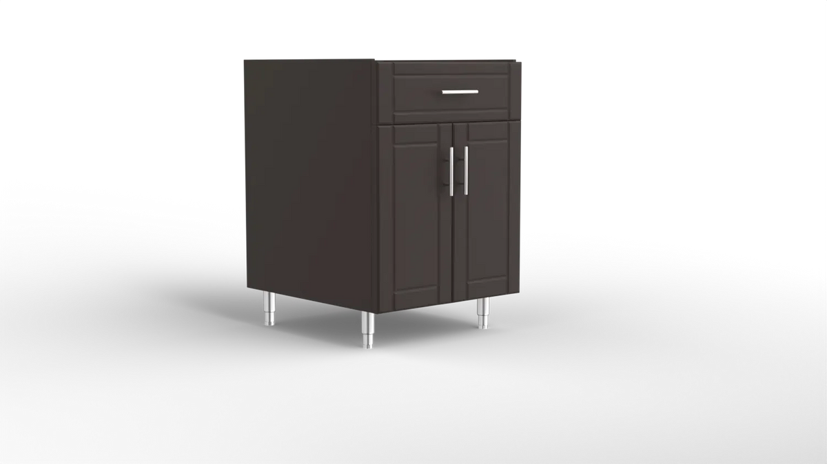 Outdoor Kitchen Cabinet Bull DuraCabinet 24" Two Door Outdoor Base Cabinet with Drawer, Marine HDPE, 15869