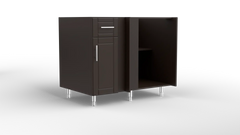 Outdoor Kitchen Cabinet Bull DuraCabinet 42" Blind Corner Outdoor Base Cabinet for Left Return, Marine HDPE, 15871