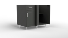 Outdoor Kitchen Cabinet Bull DuraCabinet 42" Blind Corner Outdoor Base Cabinet for Left Return, Marine HDPE, 15871
